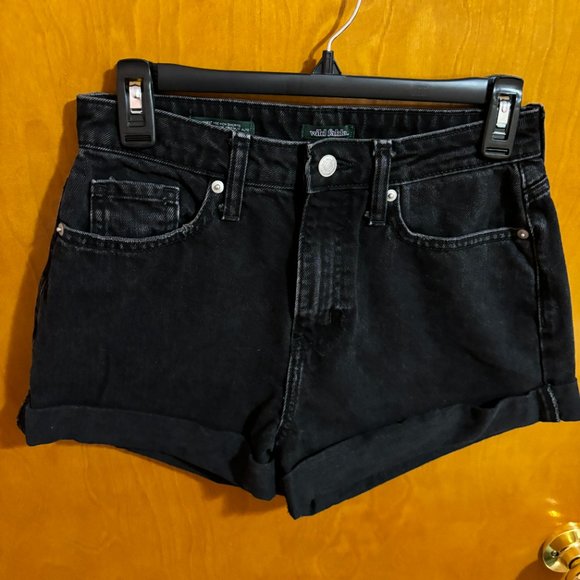 Wild Fable Black Denim Highest Rise Mom‎ Shorts - Picture 2 of 11